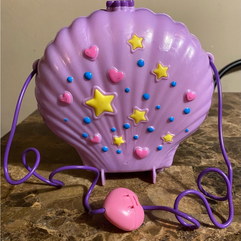 Purple Shell Kids Toy with Stars and Hearts